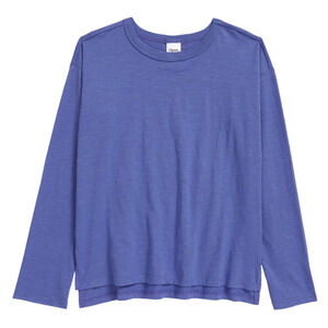 Open Edit Kids' Boxy Long Sleeve Organic Cotton T-Shirt​​​​​​​​​​​​